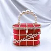 Вечерние сумки свадебные сумки сцепления элегантное ведро бриллиантовое полость на металлическую клетку сумочка для вечеринки высокое качество