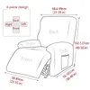 Stuhlhussen 4 Stück in 1 Split Recliner Sofabezug Stretch Blumendruck Spandex Lazy Boy Sessel Schonbezüge Couch für Wohnzimmer