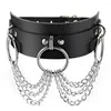 Choker som säljer punk länk rock läder stiliga halsband gotiska harajuku stil kvinnor cosplay mode utsökta smycken present dx634c