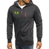 Sudaderas con capucha para hombre 2022, sudadera con capucha de primavera y otoño para hombre, abrigo de suéter con capucha ajustado con estampado de moda, chaqueta cálida con cremallera, Top informal