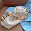 A YD Bottegss Bags Venetss Designer Pouch Bag Luxury Women clutch Handbags s 2023 Leather Thick Chain Big Gold Cloud GHKP