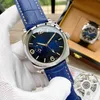 Luksusowy zegarek Mężczyzna mechaniczny zegarek 45 mm skórzana stal nierdzewna 316L dla mężczyzny niebieskie kolorowe wodoodporne kolory zegarek 22