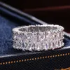 Double Row Water Drop Zircon Cubic Ring Band Finger for Women Rings Lover Vanlentine's Gift Fashion Jewelry Will and Sandy