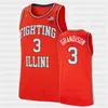 GLA C202 Illinois Fighting Illini NCAA Orange College Basketball Retro Jersey 1 Trent Frazier 2 Connor Serven 3 Jacob Grandison Curbelo Dosunmu