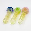 Latest COOL Colorful Twisted Soft Spoon Pipes Pyrex Thick Glass Dry Herb Tobacco Portable Hand Tube Smoking Filter Handmade Cigarette Holder DHL