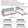 Крышка кресла водонепроницаемой диван -крышка 1/2/3/4 SEATER Couch L -образная мебель с высоким растяжением для детских домашних животных