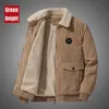 Mens Jackets Coat mens jacket autumn and winter fashion br thick cashmere casual work clothes windproof warm cotton padded 220930