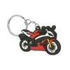 Jewelry Chains 1PCS PVC Keychain Cartoon motorcycle Key Ring Key Holder fit men women keys trinkets Jewelry Decoration
