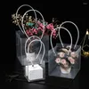 Gift Wrap Bag Square Portable Transparent Packaging Box Mousse Cake Plastic Flower Material Wedding Banquet Souvenir