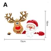 Christmas Decorations Wall Switch Removable Stickers Cartoon Santa Elk Snowman Creative Home Decoration Ornaments Year 2022 Navidad