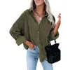 2022 Autunno Inverno Abbigliamento donna Camicetta Camicia oversize ampia in velluto a coste casual Camicie da donna Top