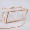 Evening Bags Acrylic Clutch Bag For Wedding Diamond Clear Transparent Jelly Purses Women's Summer Messenger Handbags Trend 2022