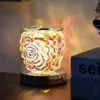 Fragrance Lamps 2 In 1 Rose Crystal Aroma Lamp Glass Delicate Exquisite Scented Air Fresher Ambient Night Light For Home Bedside Yoga