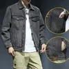 Mens jaquetas moda jeans jeans da primavera outono casual vintage casaco lavado streetwear solto e tamanho de marca roupas masculinas 6xl 7xl 220930
