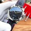 Designer horloge horloges voor mannen mechanische automatische beweging saffier spiegel 44 mm lederen horlogeband sport polshorloges