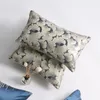 Pillow Cover Chinese Classic Style Jacquard Yarn-dyed Ginkgo Leaf For Sofa Bedroom Home Decoration Case