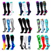 Valas de compactação de meias masculinas para homens impressão de mulheres unissex Outdoor Running Cicling Long pressão meias