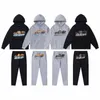 Mens Trapstar Chándales Conjunto de pantalones Sudaderas con capucha de diseñador Sudaderas de calle Sudadera con capucha de lana bordada Suéter Cierre con cremallera Pantalones de hombre Ropa casual