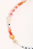 Choker DIY Letter African Vinyl Moda Amore Necklace Women Orange Freshwater Pearl Beads Heishi Wholesale