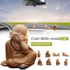 Interior Decorations Little Lovely Buddhist Small Monk Statues Figurine Resin Sculpture Handmade Car Home Toys