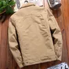 Mens Jackets jacket autumn winter fashion brand high quality plush leisure large work clothes windproof thick outdoor cotton clothe 220930