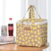 Servis upps￤ttningar Portable Lunch Bag Fashion Tote Isolated Box Canvas Thermal Cold Container School Picknickv￤skor Handpaket Travel