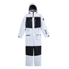 Ski-pakken 2022 Brand Winter Men Women Snowboard Jacket en broek uit één stuk Ski Suit waterdichte ritssluiting Reflecterende sneeuwbroek