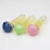 Latest COOL Colorful Twisted Soft Spoon Pipes Pyrex Thick Glass Dry Herb Tobacco Portable Hand Tube Smoking Filter Handmade Cigarette Holder DHL