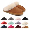 Designer stövlar vinter kvinnor snö sandaler tofflor klassisk päls lyxys kort boot kastanj mode utomhus sandal storlek 3-12