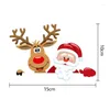 Christmas Decorations Wall Switch Removable Stickers Cartoon Santa Elk Snowman Creative Home Decoration Ornaments Year 2022 Navidad