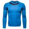 Heren t shirts sport zweet-absorbent en snel drogende kleding fitness sportkleding met lange mouwen shirt mannen