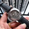 Luxus-Armbanduhr, wasserdicht, Designer-Armbanduhr, mechanisches Automatikwerk, Saphirspiegel, 44 mm, Rindsleder, Sport-Armbanduhr für Herren