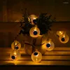 Strings 1.2M 10leds Ghost Led String Lights Balls Batterij Power Halloween Garlands Holiday Party Tree Decoration Fairy