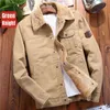 Erkek ceket ceket sonbahar kış moda markası yüksek kaliteli peluş boş zamanlar büyük iş kıyafetleri rüzgar geçirmez kalın açık pamuk giysi 220930