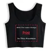 Kvinnors tankar Crop Top Female MPC 2000 Kawaii Inscriptions Custom Tops Women