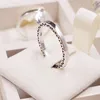 Women Mens Sparkling Love Heart Band Rings 925 Gioielletti da sposa in argento sterling con scatola originale per set di anelli pandora cz diamond