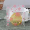 Geschenkomschakeling Biscuittas Kersenpatroon Zelfklevend Mooie 100-stks Plastic bakverpakking Cookie Candy Bags Opslag van voedsel