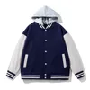 Mens Jackets Men Varsity Spring Japanese Streetwear Baseball Korean Fashion Hooded Coats Bomber Male Clothes 220930