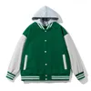 Giacche da uomo uomini varsity primaverile giapponese streetwear baseball coreano cappotti con cappuccio bombardiere abiti maschili 220930