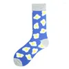 Chaussettes homme unisexe personnalité drôle hommes coton café ananas robe Design Hip Hop Streetwear équipage cadeaux pour marque Sokken