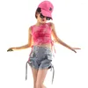 Kläder sätter kläder för tonåringflickor Sommartankstopp Shorts Två stycken Fashion Streetwear Kids Outfits 4 5 6 7 8 9 11 12 13 14 år