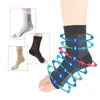 Calcetines deportivos 2 piezas hombres mujeres pie Ángel Anti fatiga exterior compresión transpirable manga soporte Brace calcetín