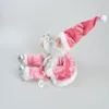 Juldekorationer Santa Claus Statyes Doll Toy Holiday Party levererar meningsfull g￥va till hemrosa/vitt ￥r 2022