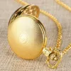 Pocket Watches Luxury Gold Blessed Mama Display Full Quartz TimePieces Pendant Necklace Watch Cool Presents to Mors Day