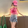 Kläder sätter kläder för tonåringflickor Sommartankstopp Shorts Två stycken Fashion Streetwear Kids Outfits 4 5 6 7 8 9 11 12 13 14 år