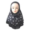 Ramadã Crianças muçulmanas Oração do lenço -cabeça Kids Impressa macia One Piece Hijab Eid Islâmico Arab Girls Turbano Shawls Headwear