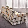 Stol täcker 1 2 3 4 -sits geometriska tryck soffa täcker stretch spandex kjol för vardagsrum soffra slipcovers möbelskydd