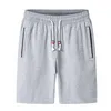 Shorts cinzentos homens de cordão de cordão elástico shorts elásticos desgaste o treino de calças de verão de fundo plus size size 6xl