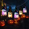 Decoração de Halloween LED Plashing Light Gypophila Festival Ghost Dress Up Gllowing Wizard Ghost Hat Hat Lamp Decor pendurado Lanterna GCB15934