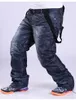 Pantaloni da sci -30 Pantaloni da uomo per sport all'aria aperta sulla neve Pantaloni con cinturino Abbigliamento da snowboard Bavaglini da sci invernali antivento impermeabili Stile denim